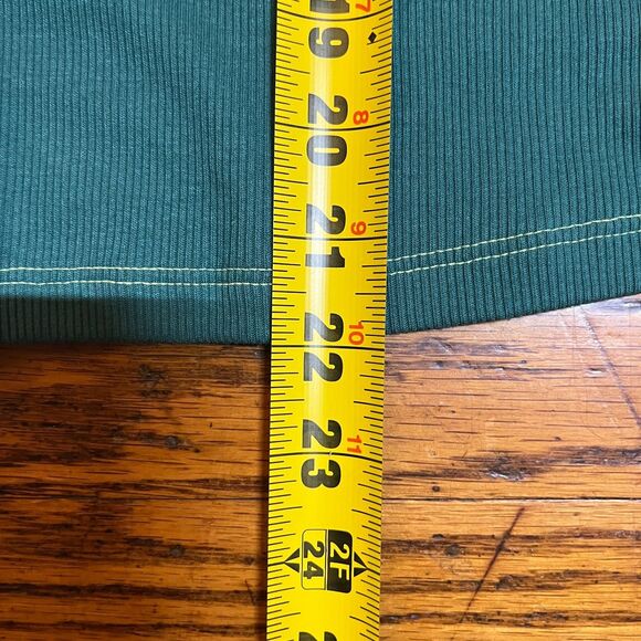 Y2k Surfwear Indie SO Love Peace Ribbed Tank Top Women's Size L Turquoise Green - Picture 7 of 8